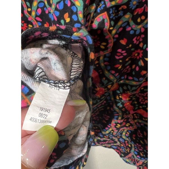 Croft & Barrow Women's XL Long Sleeve Classic Tee Top Multi Floral Cotton EUC - Picture 6 of 8